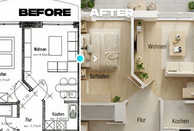 Flloorplan Before After